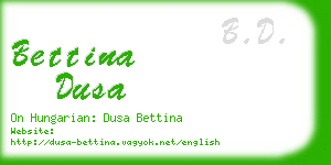 bettina dusa business card